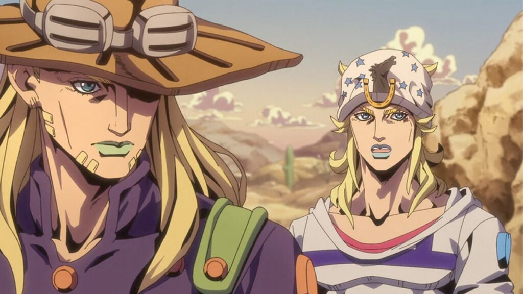 Johnny Joestar e Gyro Zeppeli in Steel Ball Run