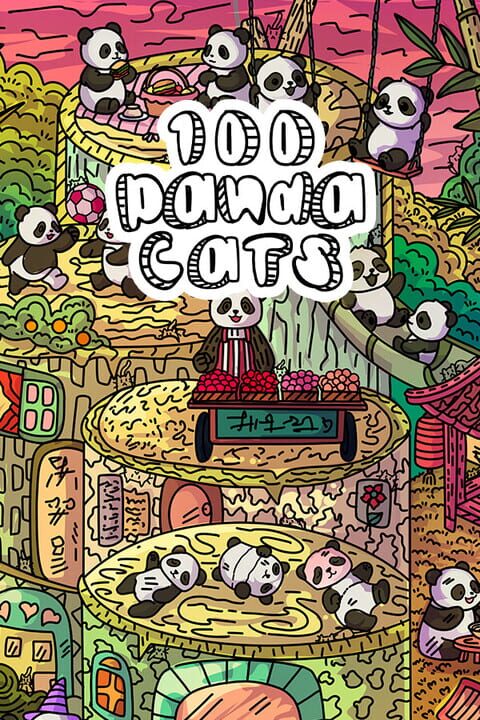 Copertina di 100 Panda Cats Gamescafe Copertina di 100 Panda Cats