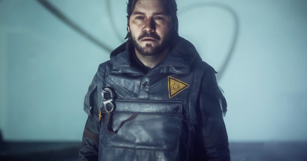 Personaggio in un ufficio surreale con luci fredde e atmosfera inquieta Gamescafe Personaggio in un ufficio surreale con luci fredde e atmosfera inquieta