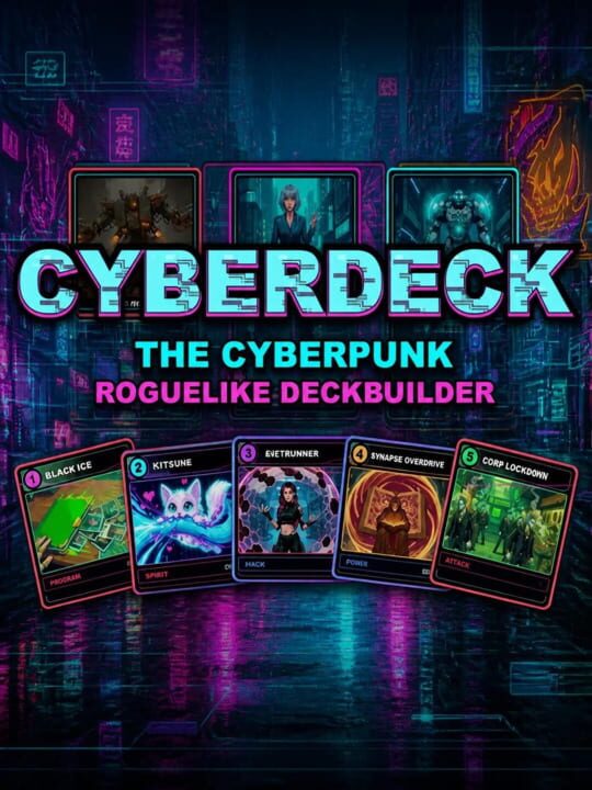 Copertina di CyberDeck The Cyberpunk Roguelike Deckbuilder Gamescafe Copertina di CyberDeck The Cyberpunk Roguelike Deckbuilder