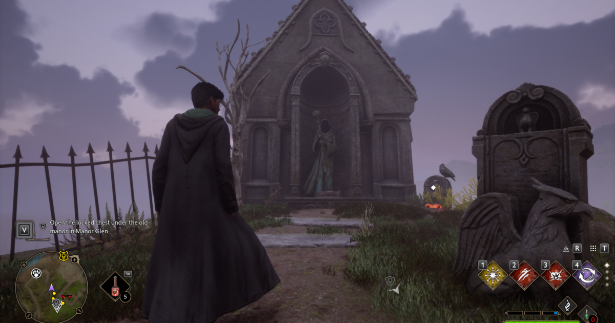 Personaggio davanti a un maniero nel Manor Cape con accesso segreto e atmosfera cupa Gamescafe Personaggio davanti a un maniero nel Manor Cape con accesso segreto e atmosfera cupa