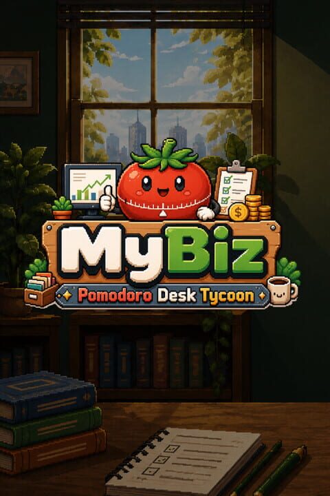 Copertina di MyBiz Pomodoro Desk Tycoon Gamescafe Copertina di MyBiz Pomodoro Desk Tycoon