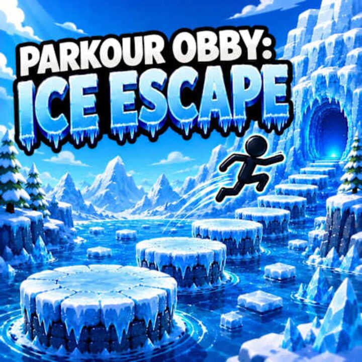 Copertina di Parkour Obby Ice Escape Gamescafe Copertina di Parkour Obby Ice Escape