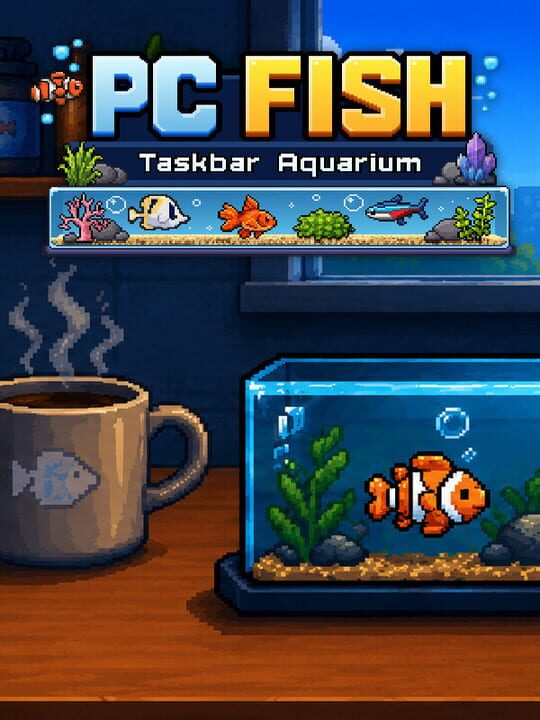 Copertina di PC Fish Taskbar Aquarium Gamescafe Copertina di PC Fish Taskbar Aquarium