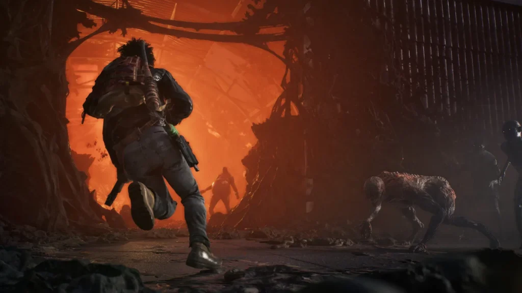 Studio di sviluppo con schermata di test di State of Decay 3