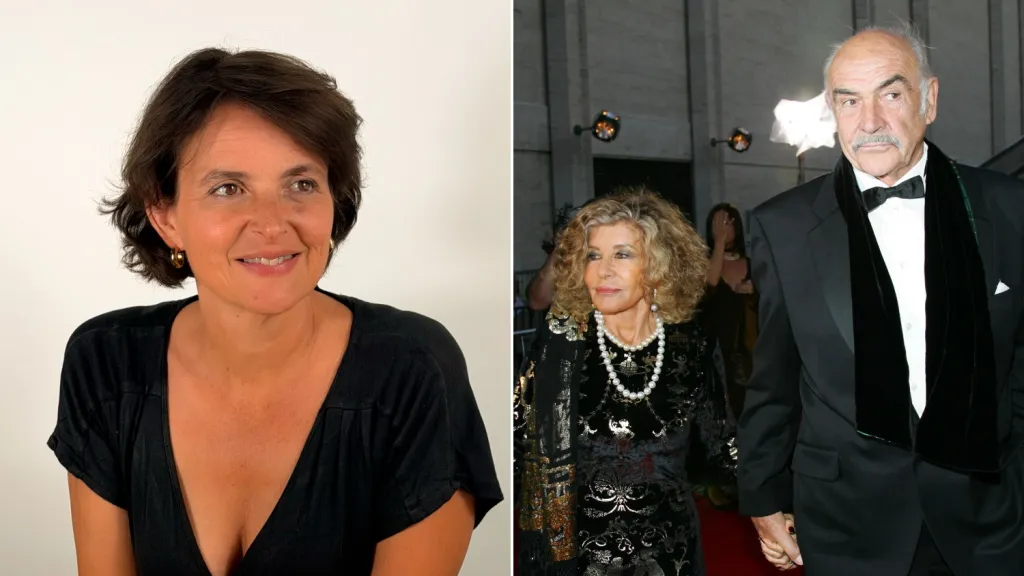 Stéphanie Renouvin in un contesto televisivo con grafica documentaria