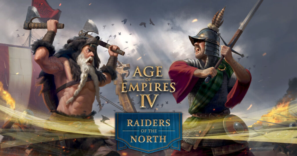 Copertina di Age of Empires IV con grafica dedicata a Raiders of the North