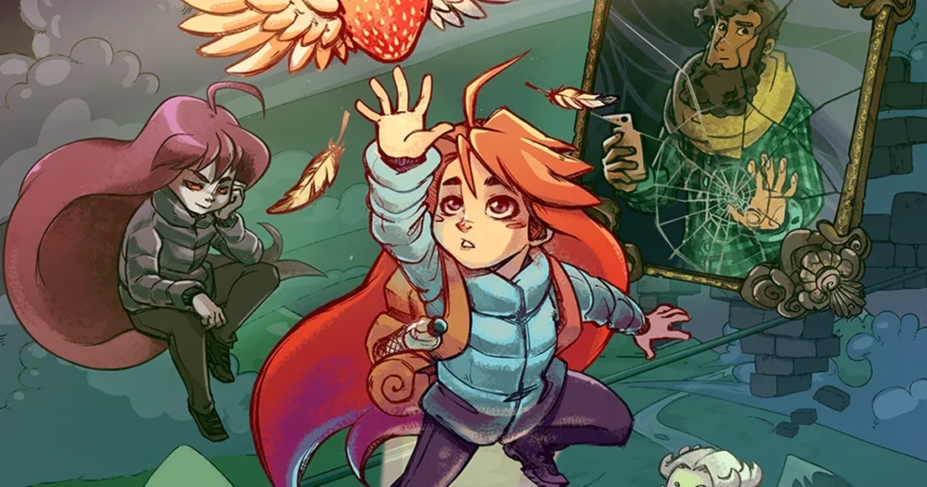 Artwork di Celeste e TowerFall affiancati con logo Xbox Store sullo sfondo