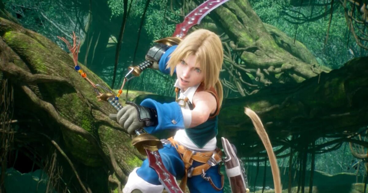 Schermata di Final Fantasy Resonance con un personaggio in primo piano e il logo del gioco Gamescafe Schermata di Final Fantasy Resonance con un personaggio in primo piano e il logo del gioco