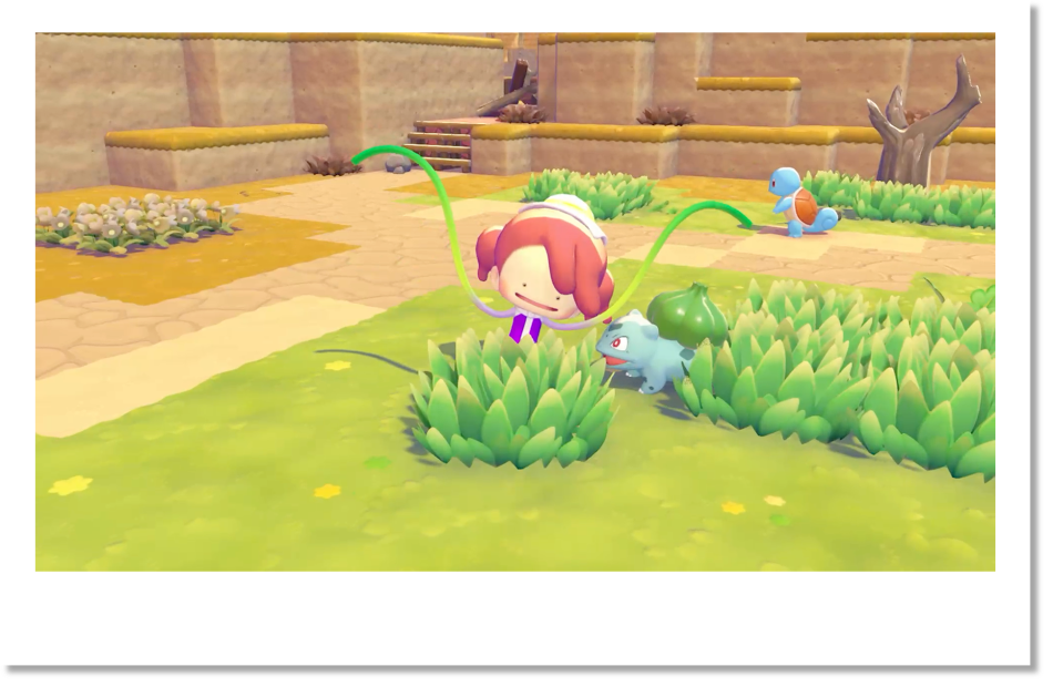 Ditto usa Fogliame per far ricrescere la vegetazione in Pokémon Pokopia