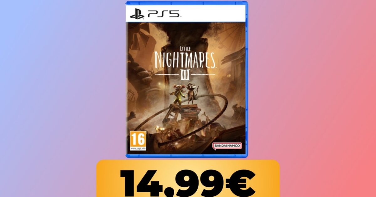 Copia PS5 di Little Nightmares 3 in evidenza con prezzo scontato su sfondo scuro Gamescafe Copia PS5 di Little Nightmares 3 in evidenza con prezzo scontato su sfondo scuro