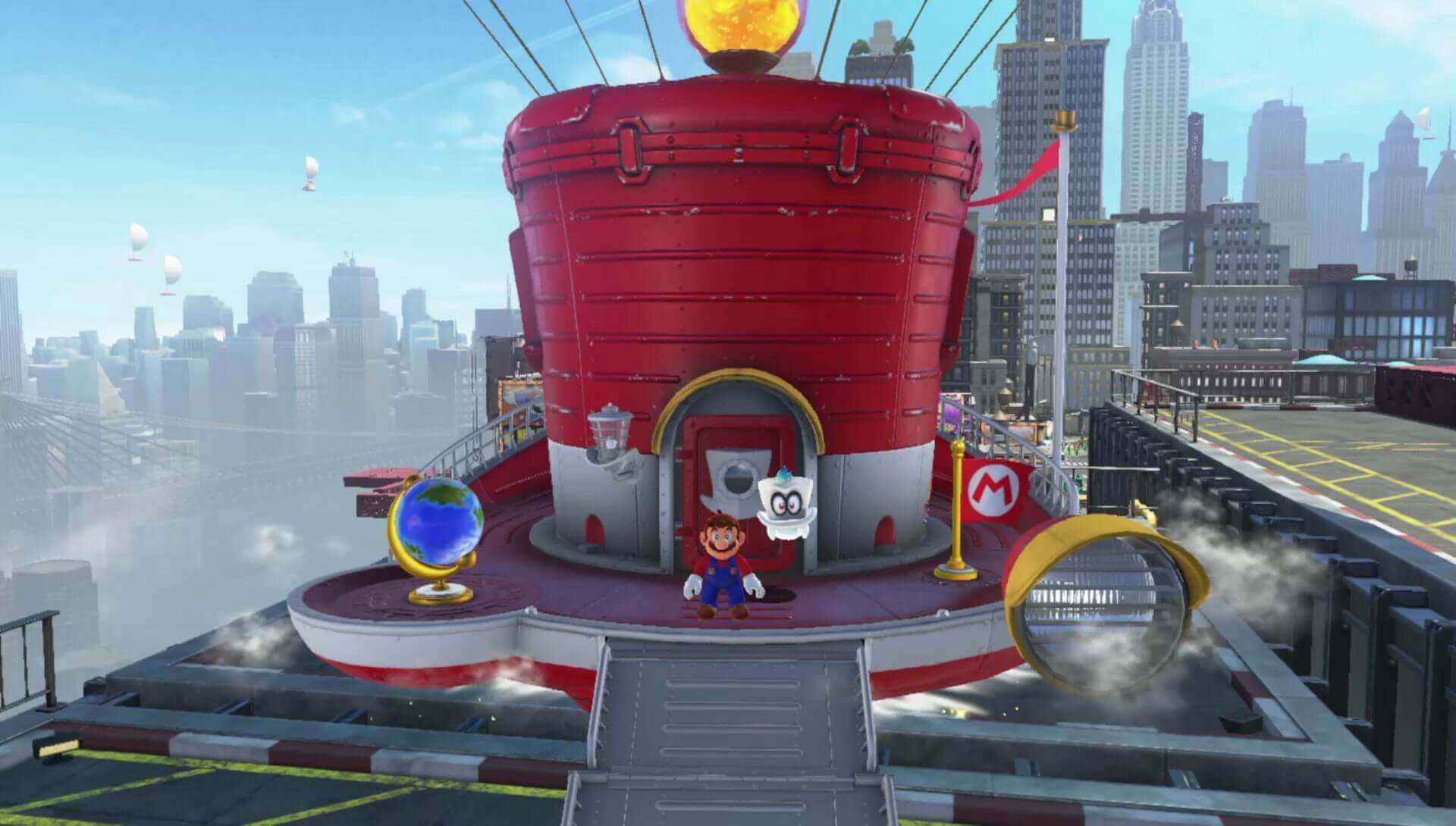 Super Mario Odyssey lOdyssey a New Donk City Nintendo Gamescafe Mario davanti allOdyssey a New Donk City
