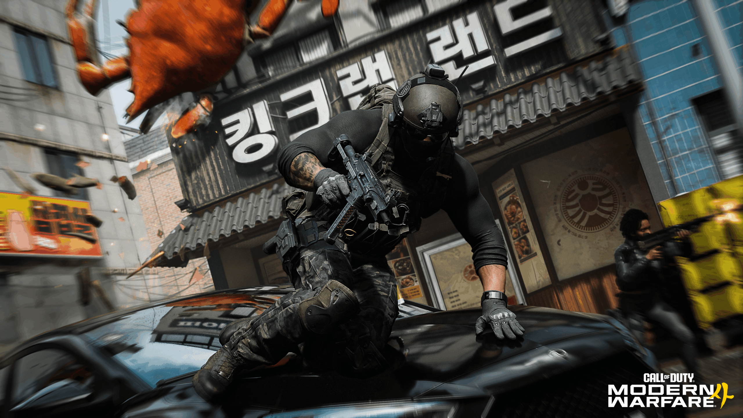 Operatore in combattimento urbano nel multiplayer di Modern Warfare 4 schermata ufficiale Activision