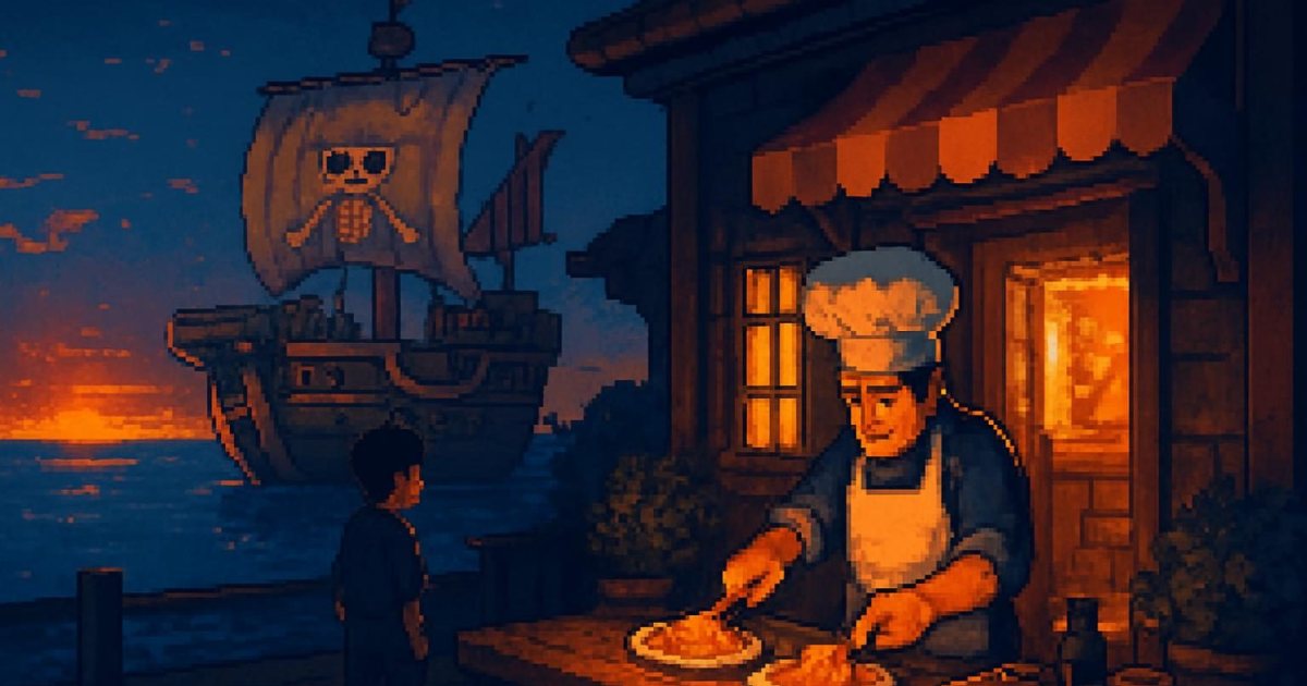 Illustrazione editoriale astratta in tonalità blu e arancioni Gamescafe Illustrazione editoriale astratta in tonalità blu e arancioni