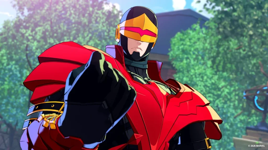 Cyclops in forma Phoenix durante un attacco a distanza