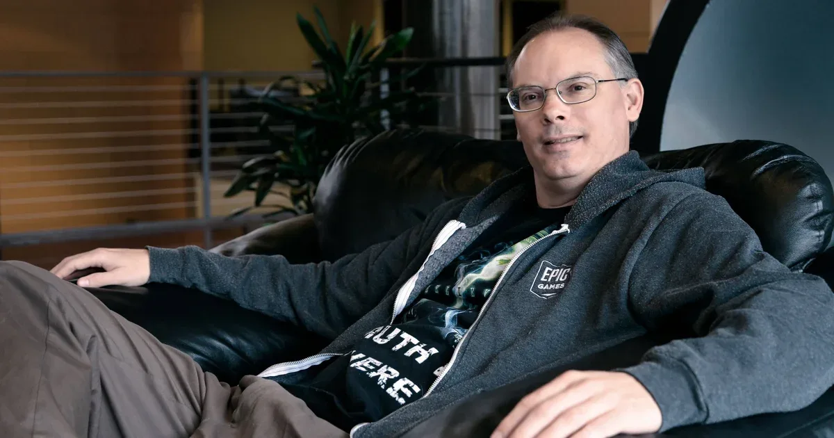 Tim Sweeney in un contesto legato a Epic Games e al dibattito sulle policy AI di Steam Gamescafe Tim Sweeney in un contesto legato a Epic Games e al dibattito sulle policy AI di Steam