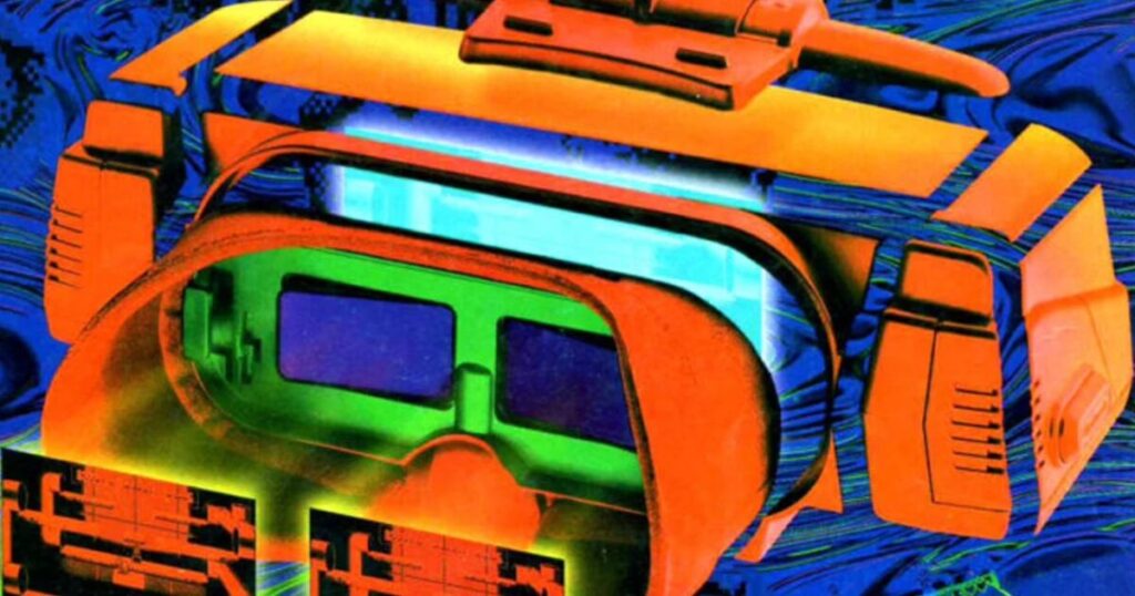 Gail Tilden davanti a una copertina di Nintendo Power dedicata al Virtual Boy