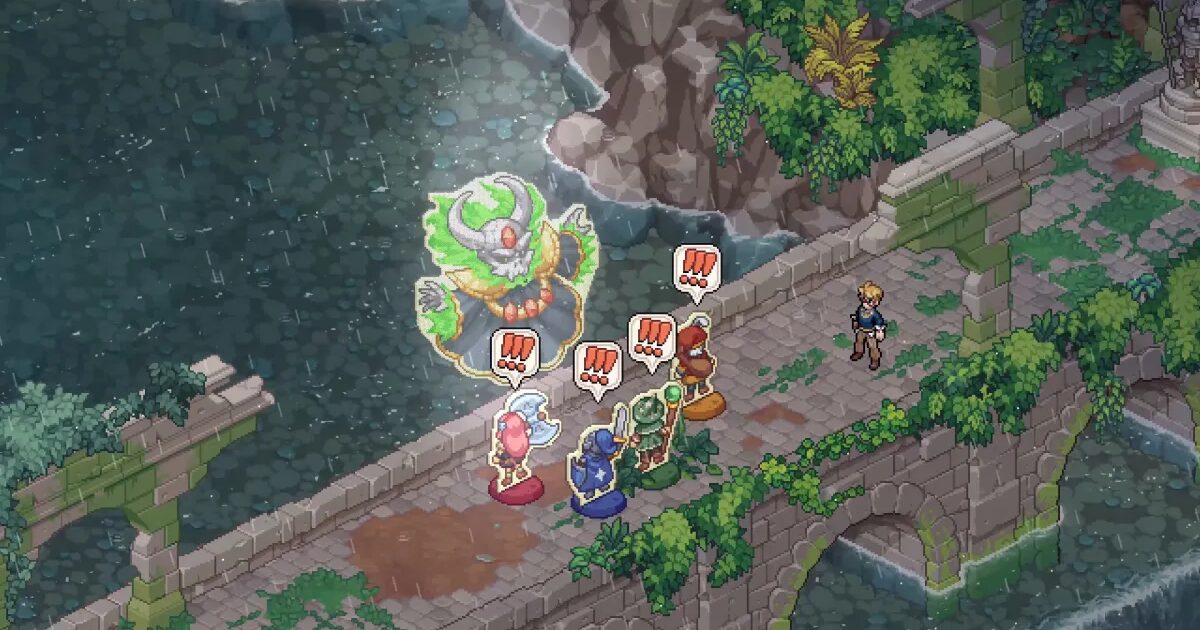 Copertina con il logo di Witchbrook e unambientazione magica in stile pixel art Gamescafe Copertina con il logo di Witchbrook e unambientazione magica in stile pixel art